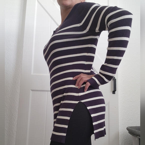 Vintage CATO Women's Striped Sweater - Picture 4 of 6